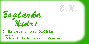 boglarka mudri business card
