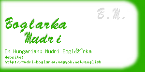 boglarka mudri business card